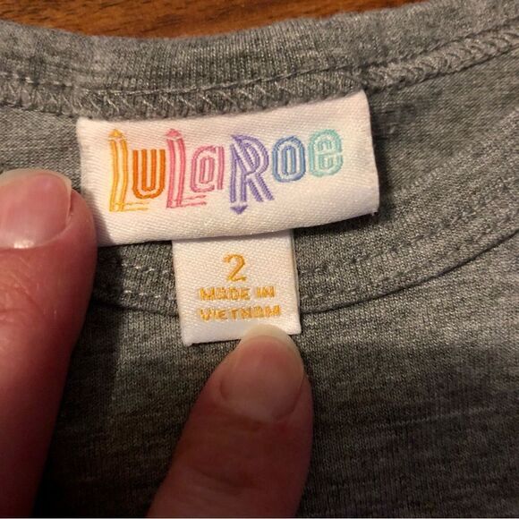 Lula Roe Girls Disney Mickey Mouse Baseball Three Quarter Sleeved Shirt Size 2 - Picture 3 of 7